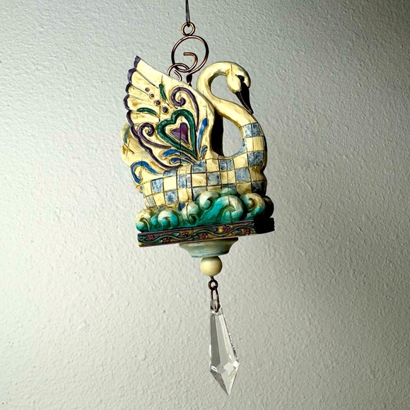 Jim Shore Heartwood Creek 12 Days Christmas "7 Swans a Swimming" Single Ornament - Picture 1 of 7